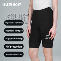 Shorts de cyclisme réversibles INBIKE ODM pour femmes, taille plus, thermiques, coupe-vent, respirants, taille haute, rembourrés pour la cyclisme sur route en hiver