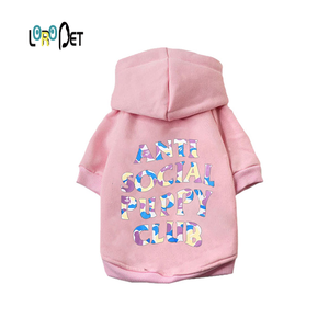 Thiết kế sang trọng Puppy hoodie mùa đông ấm áp Pet Dog áo khoác áo chống xã hội Puppy Câu lạc bộ in mô hình dễ thương New Dog quần áo cotton - Product Image 4