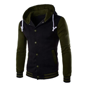 Chemise de baseball à capuche à huit couleurs pour <span class=keywords><strong>homme</strong></span> Veste de couleur assortie Cardigan Style <span class=keywords><strong>court</strong></span> Brossé Manteau ample - Product Image 3