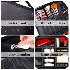 Wholesale Custom Logo Zipper Closure Large Capacity Portable Travel <b>Makeup</b> Pouch <b>Case</b> Bag for <b>Makeup</b> Artists - Product Image 6