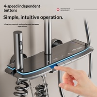 Meilleure vente en stock : Ensemble de douche thermostatique à touches piano, 4 modes, 4 sorties, jet doux, chromé – Le favori d'Europe et d'Amérique