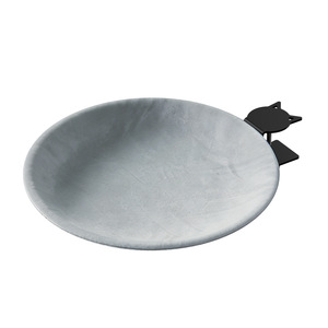 Lit pour chat rond, couleur unie, rembourrage en fibre de polyester, lavable à la main, pour chats d'intérieur, utilisation au chevet - Product Image 5