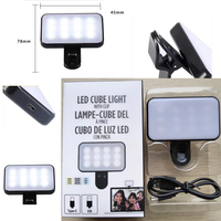 Lampe de remplissage de vidéoconférence de téléphone portable clips de remplissage de selfie en direct lampe LED chaude bicolore