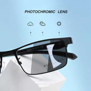 Vente en gros d'usine, lunettes de lecture progressives photochromiques anti-lumière bleue de haute qualité pour hommes, sur mesure, avec <span class=keywords><strong>verres</strong></span> multifocaux - Product Image 2