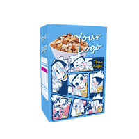 Boîte d'emballage alimentaire personnalisée pliable en papier d'art 350g, impression couleur, emballage en papier pour céréales