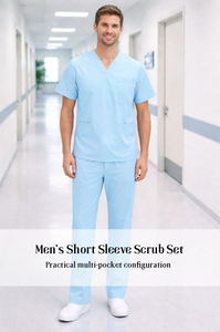 OEM ODM Customized Men's Short Sleeve <b>Scrub</b> <b>Set</b> Nursing <b>Scrubs</b> <b>Sets</b> For Men - Product Image 2