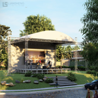 Plataforma de escenario de cristal de boda de lujo, escenario de cristal hermoso de plexiglás transparente de aluminio