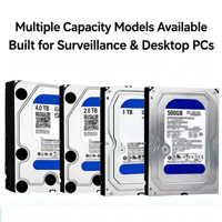 Disque dur interne AiJH 4 To bleu 3,5 pouces SATA avec boîtier métallique WD40EZRZ 5400 tr/min Cache pour PC de bureau
