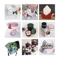 Emballage en papier rose conservé boîte à fleurs ronde cadeau de luxe Roses cadeau avec boîte à fleurs de savon