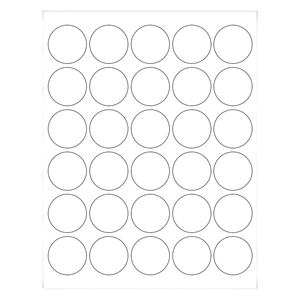 White 2.5 Inch Circle Adhesive Paper <b>Sticker</b> Sheets with Barcode Feature for Inkjet/Laser Printers and Shipping <b>Labels</b> - Product Image 4
