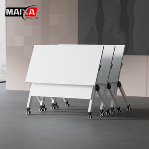 Table pliante en panneaux de <span class=keywords><strong>bois</strong></span> au design moderne pour salles de réunion, salles de formation, écoles - Mobile et démontable - Product Image 2