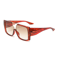 Twooo T1027 Lunettes de soleil carrées à monture PC classique personnalisée avec protection UV400