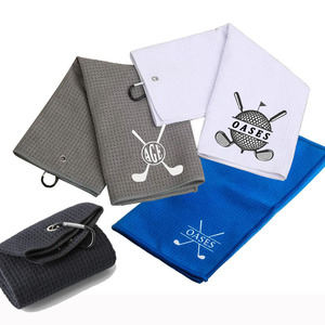 Toalla de Golf de Microfibra Tipo Waffle de Alta Calidad para Bordado Personalizado - Product Image 1