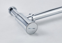 Siphon de lavabo en laiton chromé, style long et rond, couleur personnalisable, G1-1/4''