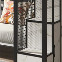 Lit superposé en métal durable au design chinois simple avec table inférieure intégrée, idéal pour chambre, villa, école – Optimisation de l'espace