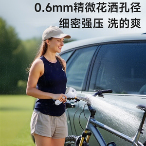 Pommeau de douche électrique portable rechargeable pour animaux de compagnie et usage domestique, en ABS blanc et violet, design multifonctionnel à corps droit - Product Image 4