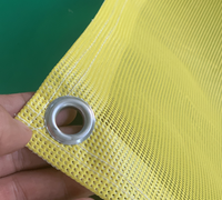 Lona publicitaria exterior portátil, impermeable y resistente al viento, con impresión digital a color personalizada, de gran tamaño, con ojales (Poliéster)