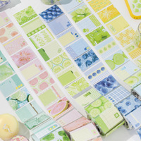 Ruban Washi Découpé Motif Fruits Frais d'Été Pêche Citron Vert Myrtille Citron Ruban Adhésif Décoratif Pastel Macaron pour Journal
