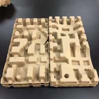 Plateau en pulpe de bagasse de canne à sucre biodégradable sur mesure, insert en papier pressé à sec écologique pour l'emballage de pièces de vélo pour enfants