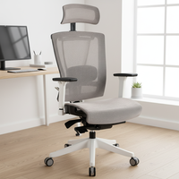 Appuie-tête moderne à dossier haut Support lombaire en maille réglable Chaise de bureau ergonomique pivotante pour direction Vente en gros