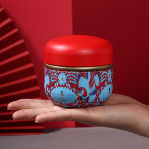 Boîtes en étain de haute qualité en forme de pomme, boîtes à thé, pots à bonbons, contenants scellés de 50g, vente en gros, personnalisables - Product Image 2