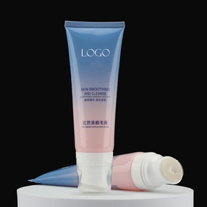 Tube vide personnalisable de 15g pour crème contour des yeux avec tête de brosse en silicone et capuchon en acrylique – Emballage souple pour produits cosmétiques et soins de la peau (vente en gros) - Product Image 3