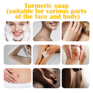 Nuevo producto, jabón de limón y cúrcuma vegana Natural, jabón de leche de cabra antiacné, jabón de baño Facial de avena hecho a mano para blanquear - Product Image 4