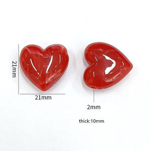 21mm perline in acrilico marmorizzato cuore <span class=keywords><strong>per</strong></span> braccialetto e collana ciondolo, acrilico accessori artigianali - Product Image 2