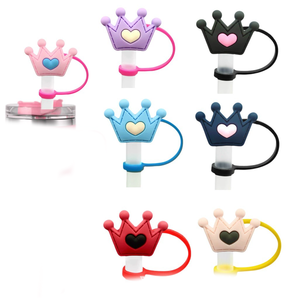 ฝาครอบหลอดดูดน้ำลายการ์ตูนน่ารัก สีสันสดใส ป้องกันฝุ่น ผลิตจากวัสดุยาง PVC สำหรับของขวัญส่งเสริมการขาย - Product Image 1