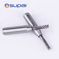 Fraise à défoncer professionnelle SUPAL à 3 dents en carbure de titane (TCT) pour CNC, outil de coupe en carbure pour le bois, HRC55-65, pour le travail du bois CNC
