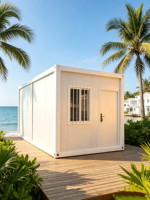 Maison conteneur préfabriquée modulaire amovible en structure acier démontable, respirante, pour bureau, dortoir temporaire