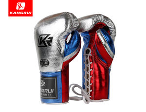 Sarung Tinju Fight Shop Diskon Besar dengan Kulit Sapi Mengkilap OEM Harga Murah Sarung Tinju untuk Pria dan Wanita - Product Image 4