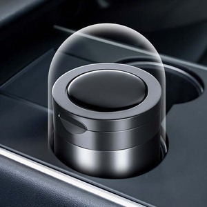 Asbak Mobil Portabel Mini Lepas Pasang Tanpa Asap dengan Tempat Rokok Silinder, Penanda Lampu LED Biru, dan Tutup - Product Image 6