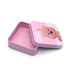 Оптовая продажа, Пользовательский логотип, цветной квадратный металлический футляр для хранения в подарок, жестяная коробка, металлическая жестяная банка - Product Image 2