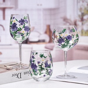 أكواب زجاجية بتصميم زهور عصرية للاستخدام المنزلي، تشمل كؤوس النبيذ وأكواب العصير وأكواب الزهور الزجاجية الشهيرة على شكل بيضة. - Product Image 3