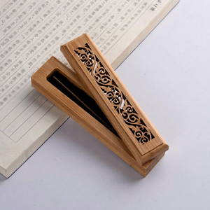 Brûleur d'encens en bois durable de style arabe avec logo personnalisé, motif bois, pour Bakhoor, parfum religieux aromatique, support pour bâtonnets d'encens - Product Image 1