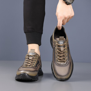 รองเท้าหนังลำลองสำหรับผู้ชาย เดินป่า เล่นกีฬา พื้นยาง แฟชั่นทันสมัย สวมใส่สบาย - Product Image 3