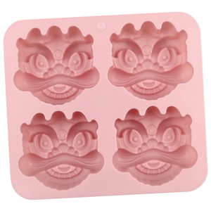 Baking 4 Hole Tradition Lion Shape <b>Silicone</b> Resin Mold Hand Make Soap Candle Mold Reused Diy Bake <b>Tool</b> Cake Soap Resin Diy Candy - Product Image 4