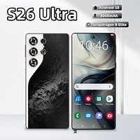 Smartphone S26 Ultra 5g Baru 16gb+1tb Android 15.0 108mp Hd Layar 7.3 inci Dual Sim Deca Core Cpu 100w Pengisian Cepat Bahasa Spanyol