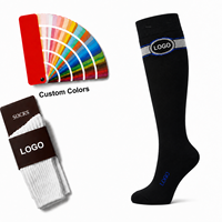 Chaussettes d'équitation professionnelles à compression respirante, hauteur genou, avec logo personnalisé