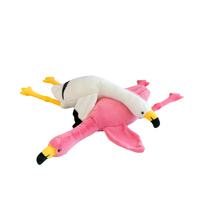 Coussin lombaire personnalisé en peluche flamant rose, jouet de positionnement pour dormir, doux et mignon, pour chaise, canapé, bureau, cadeau