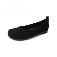 Chaussures plates pour femmes QF1, version en daim de trotteur de porc, avec jupe, lait, grande taille 918