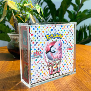 TCG Vente Chaude 151 Japon Vitrine Acrylique Avec Couvercle Magnétique Premium Acrylique <span class=keywords><strong>Booster</strong></span> Boîte Vitrine pour 151 <span class=keywords><strong>Grande</strong></span> Boîte Japonaise - Product Image 3
