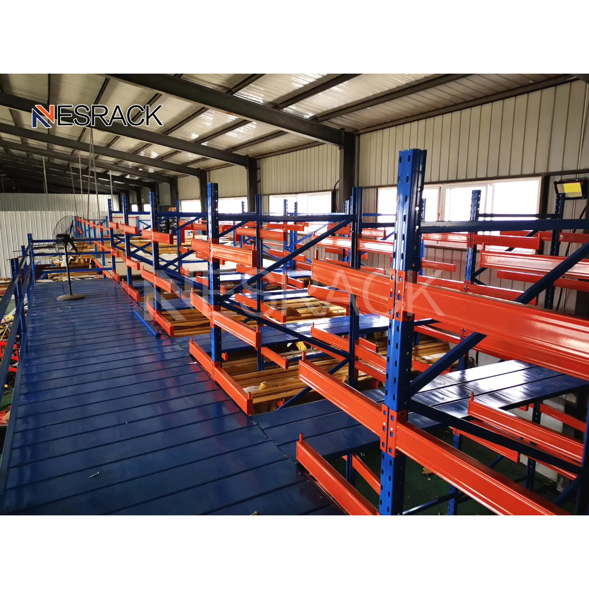 Fabriek Prijs Cantilever Materiaal Rack Heavy Duty Cantilever Rekken Magazijn Cantilever Racking Voor Wapening Opslag