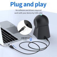 Xincode 2D Scanner de codes à barres USB omnidirectionnel Scanners 1D de bureau Lecteur de codes à barres QR pour caissier librairie supermarché