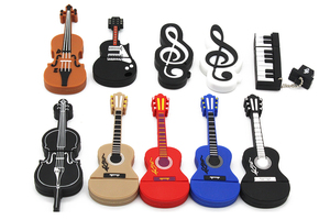 Mini guitare en PVC PERSONNALISÉ Clé USB Clé USB 16 Go avec plusieurs couleurs et capacités - Product Image 2