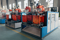 Machine de soufflage semi-automatique directe usine pour bidons de 1 gallon en PEHD, conteneurs de détergent et fûts chimiques