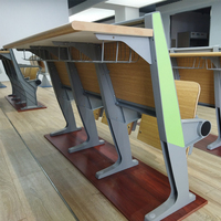 Chaise d'université avec table, meuble à fixer sur les jambes, idéale pour un hall, chaise d'université