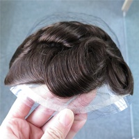Offres Spéciales toupet de cheveux indiens de haute qualité doux et confortable morceau de cheveux en dentelle indétectable pour hommes