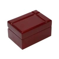 Boîte à bijoux rectangulaire en bois laqué noir avec doublure en velours, couleurs personnalisables et design de voyage en bois